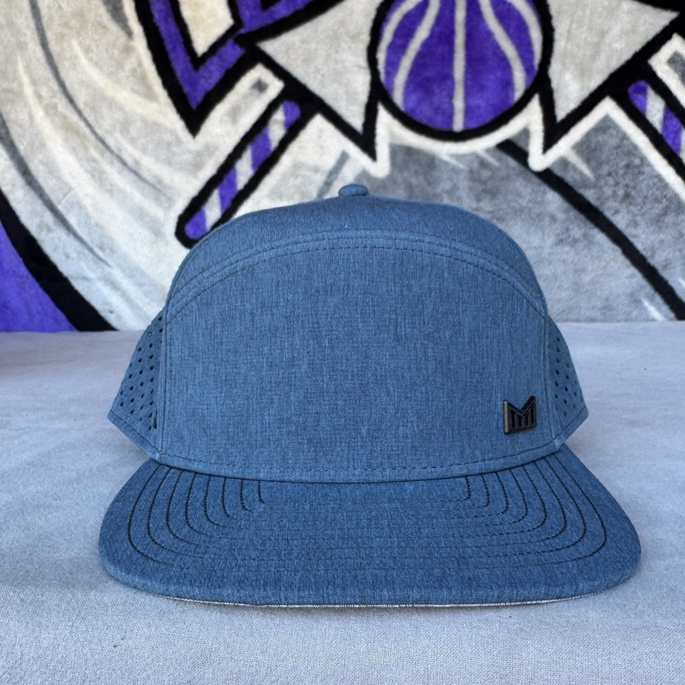 Melin Trenches Hydro Hat Mens OS Teal Blue Snapback Perforated Water Resistant